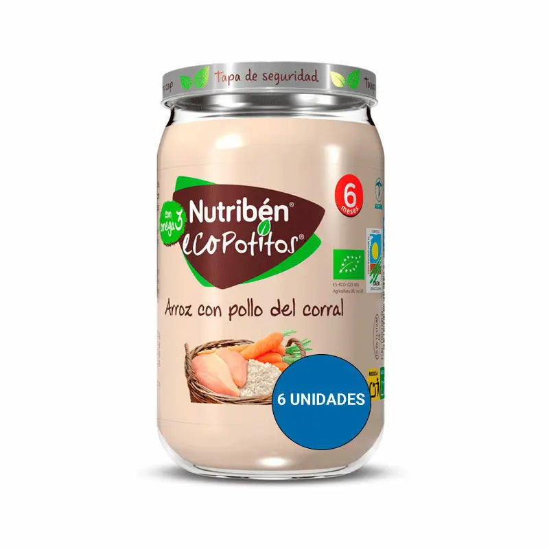 Nutriben Potito Öko-Reis mit Huhn vom Bauernhof 6x235g
