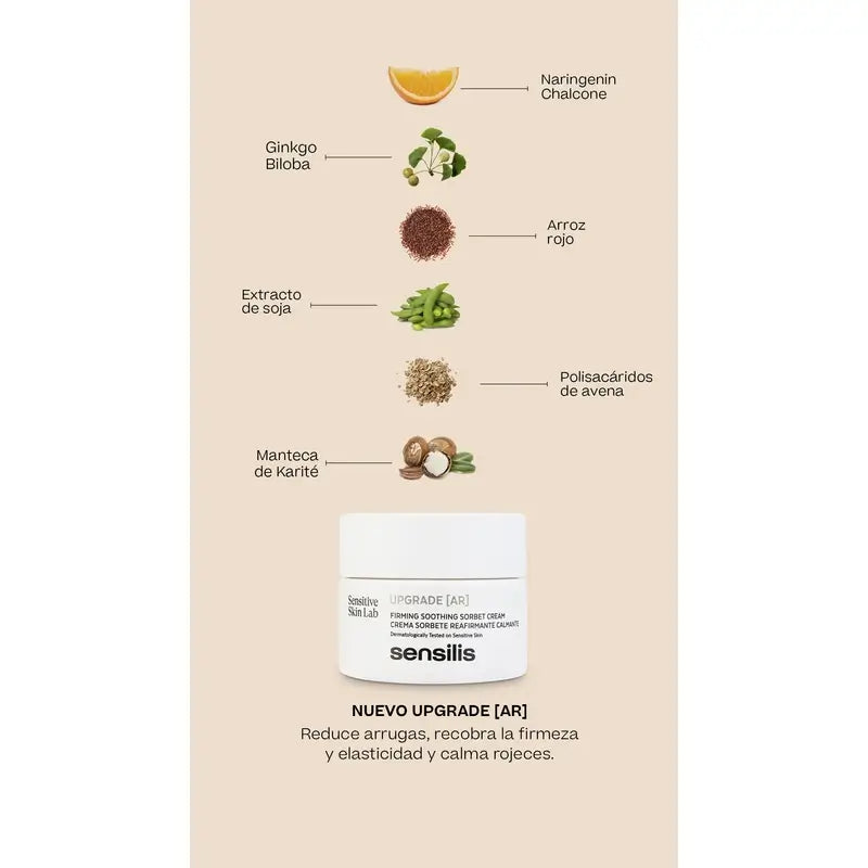 Sensilis Upgrade Ar straffende und beruhigende Sorbet-Creme 50 ml