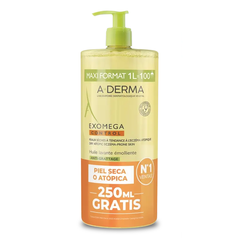 A-Derma Exomega Oil Control Cleanser for Atopic Skin 1L