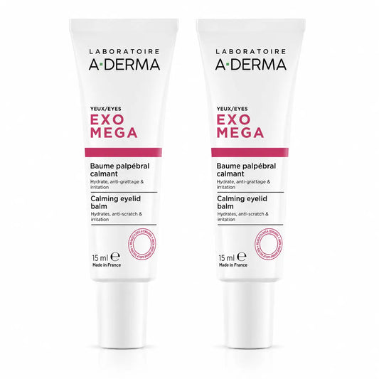 A-Derma Exomega Beruhigender Augenlidbalsam, 15 ml, 2er-Pack