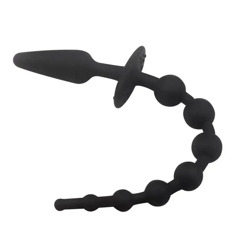A-Gusto Anal Plug With Chain Anal Silicone Black