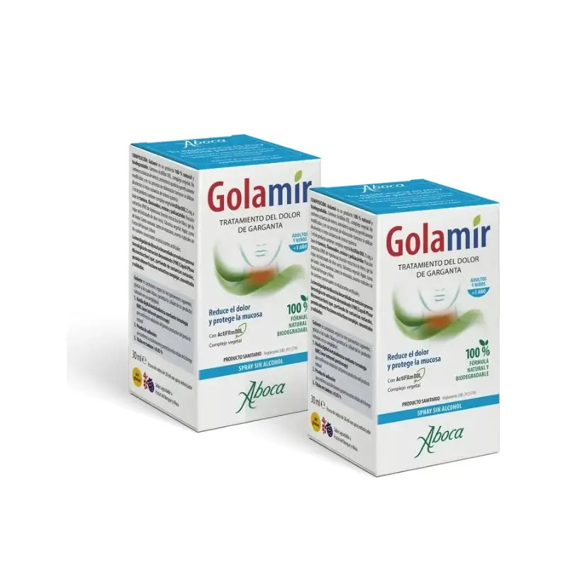 Aboca Golamir 2Act alkoholfreies Halsspray, 30 ml, 2er-Pack
