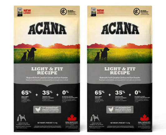 Acana Canine Adult Light 11,4 Kg Hundefutter, Packung 2