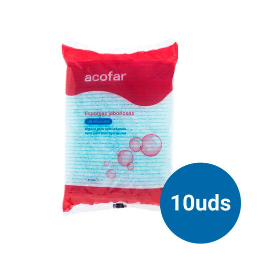 Acofar Pack Disposable Soapy Sponge, 24 sponges x 10 bags