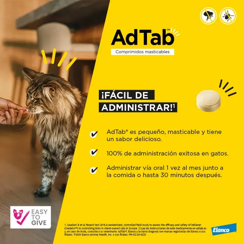 AdTab 48Mg Kautabletten Katzen 2-8Kg, 3Cpd