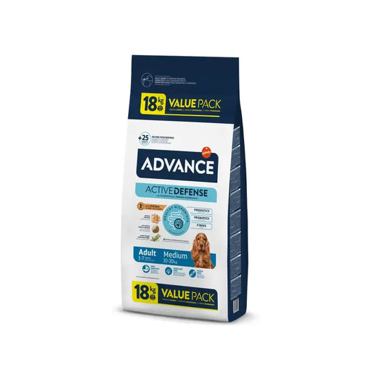 Advance Canine Adult Medium Huhn-Reis 18Kg, Hundefutter für Hunde