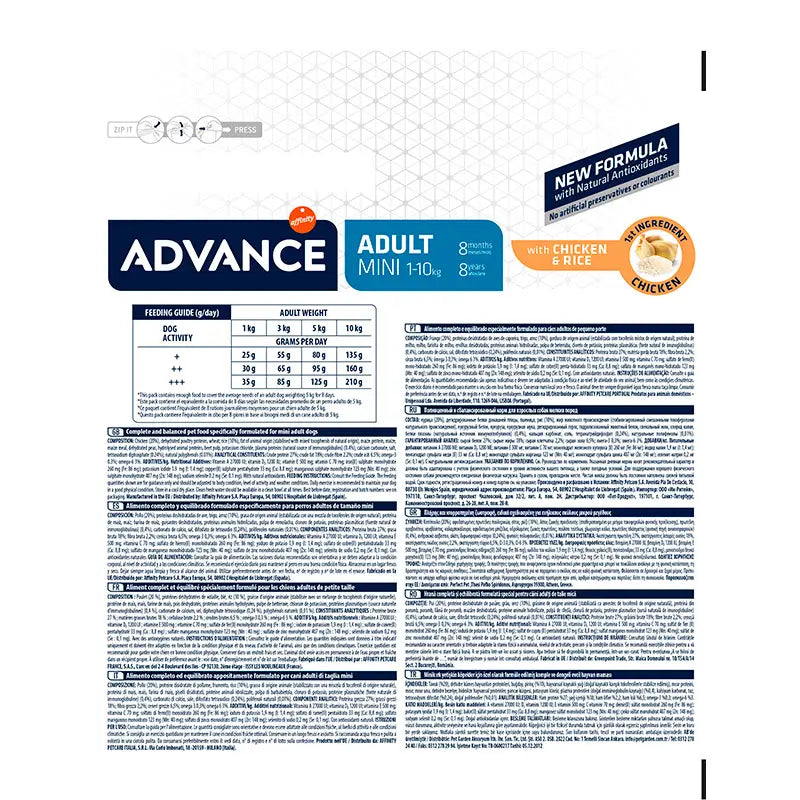 Advance Canine Adult Mini Huhn-Reis, 800 g, Hundefutter