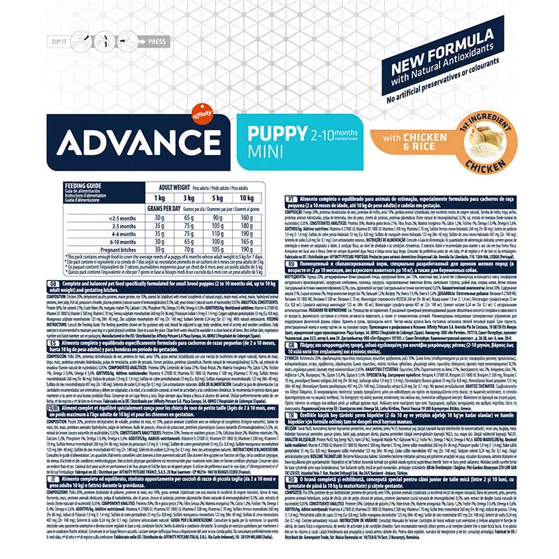 Advance Canine Puppy Mini Huhn-Reis 7,5Kg, Hundefutter