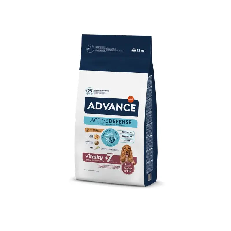 Advance Canine Senior Medium Huhn-Reis 12Kg, Hundefutter für Hunde