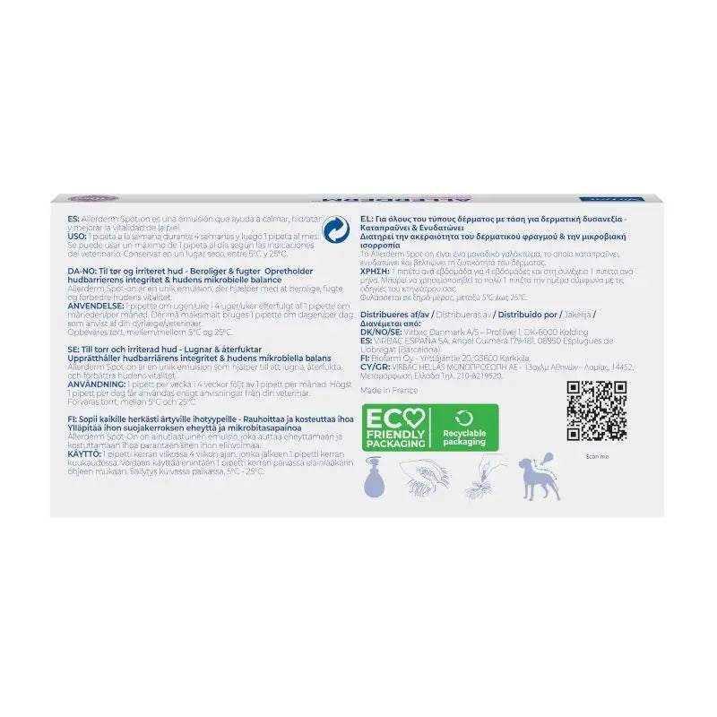 Virbac Allerderm Spot-On 4 ml 6 Pipetten