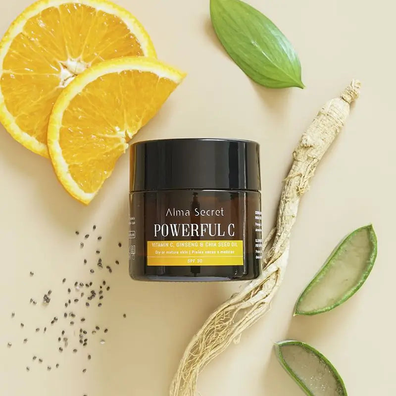 Alma Secret Powerful C mit Vitamin C, Ginseng und Chia. LSF 30