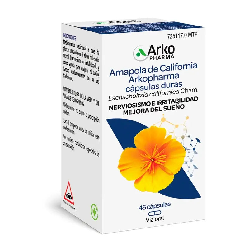 Arkopharma Arkocápsulas California Poppy, 45 capsules