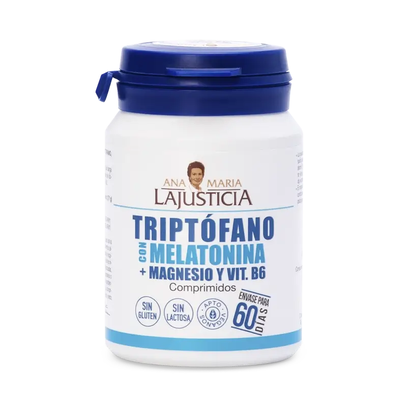 Ana Maria Lajusticia Tryptophan mit Melatonin + Magnesium und Vitamin B6, 2x60 Tabletten