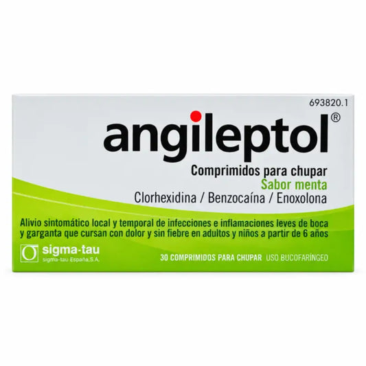 Angileptol mit Minzgeschmack, 30 Lutschtabletten