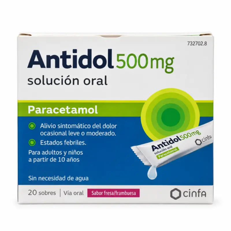 Antidol 500 Mg 20 Beutel Lösung zum Einnehmen, 20 Beutel 5 ml Lösung zum Einnehmen