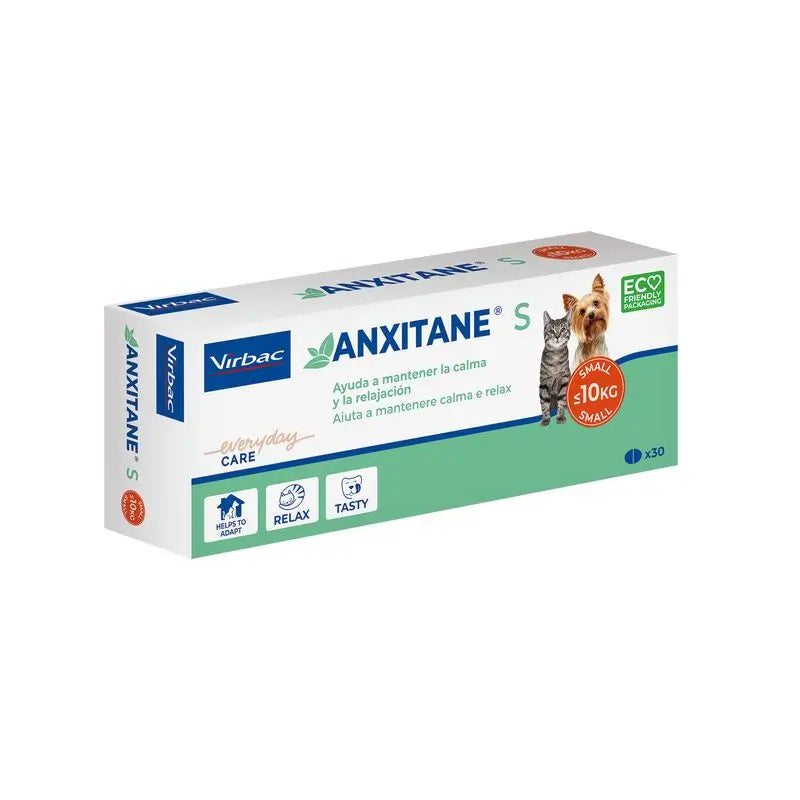 Virbac Anxitane S, 30 Beruhigungstabletten für Katzen und Hunde 0 - 10kg