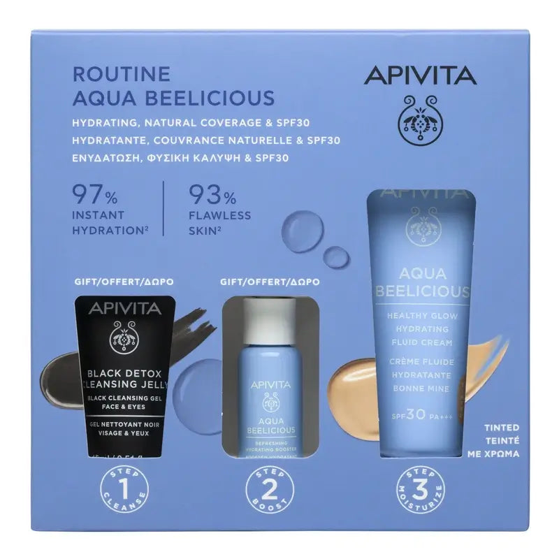 Apivita Aqua Beelicious Farbcreme Spf30, 1 Set