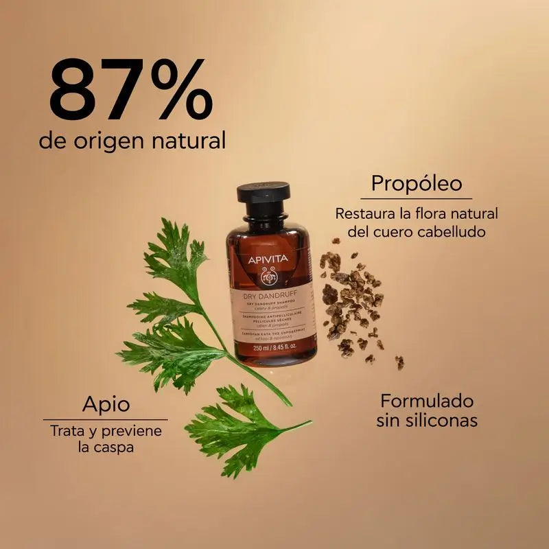 APIVITA Anti Dry Dandruff Shampoo mit Sellerie & Propolis 250 ml