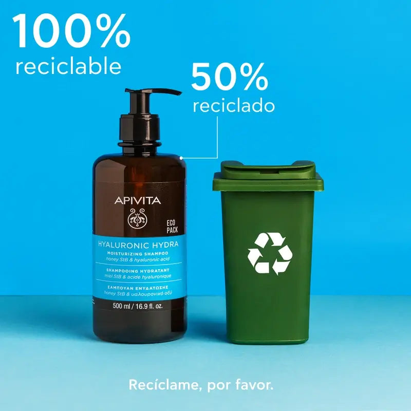 Apivita Hyaluronic Hydra Shampoo, 500 ml