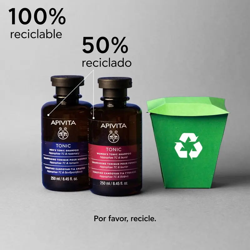 APIVITA Männer Haarausfall straffendes Shampoo mit Sanddorn und Rosmarin 250 ml