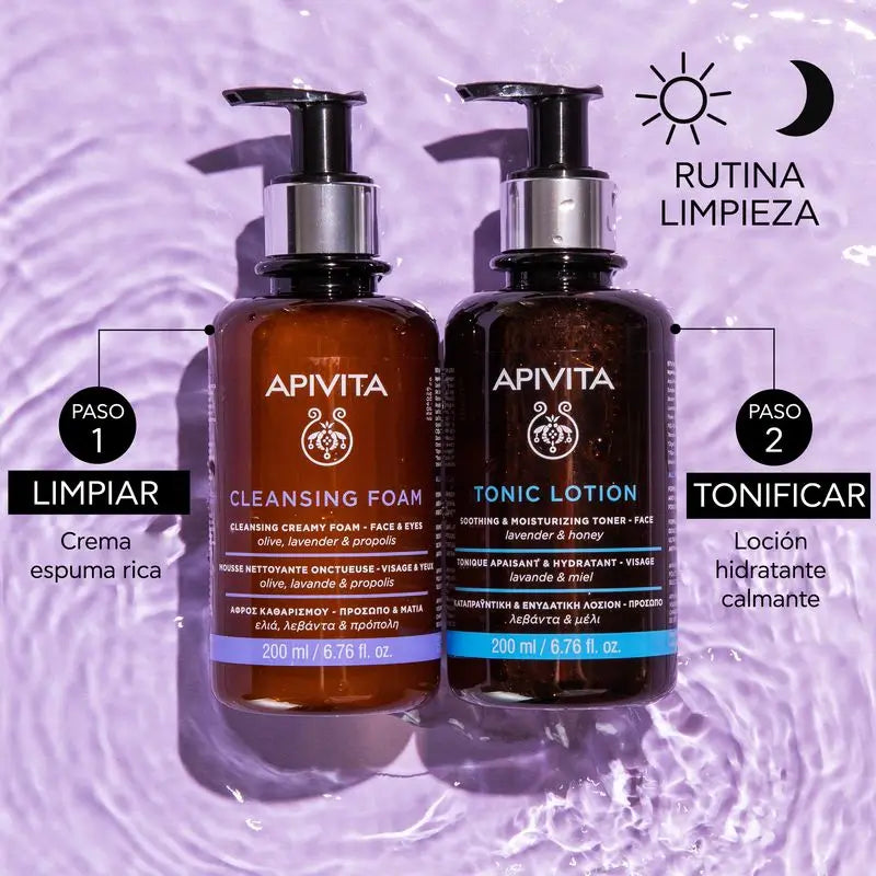 APIVITA Schaumige Gesichtsreinigungscreme Olive & Lavendel 200 ml