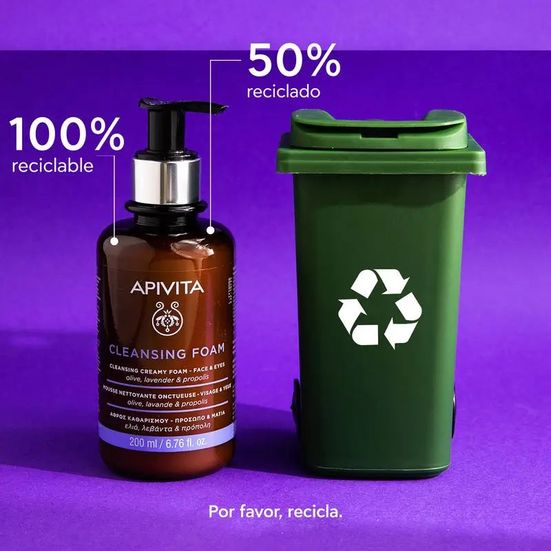 APIVITA Schaumige Gesichtsreinigungscreme Olive & Lavendel 200 ml