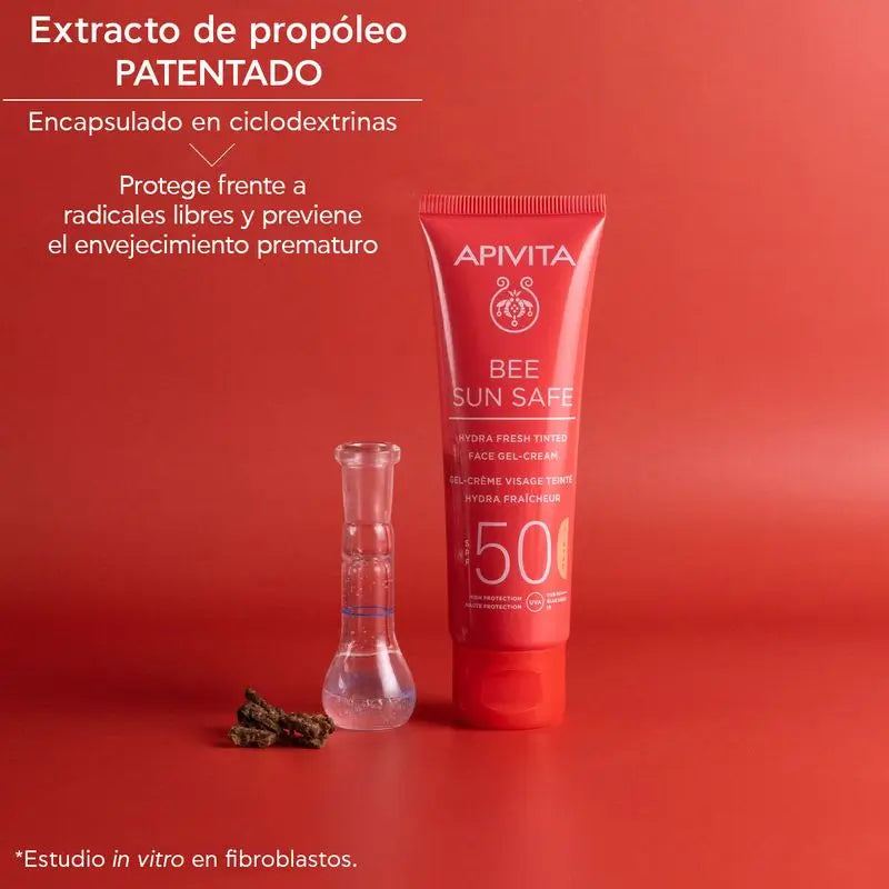 APIVITA Hydra Fresh Gel-Cream SPF 50 mit Farbe 50 ml