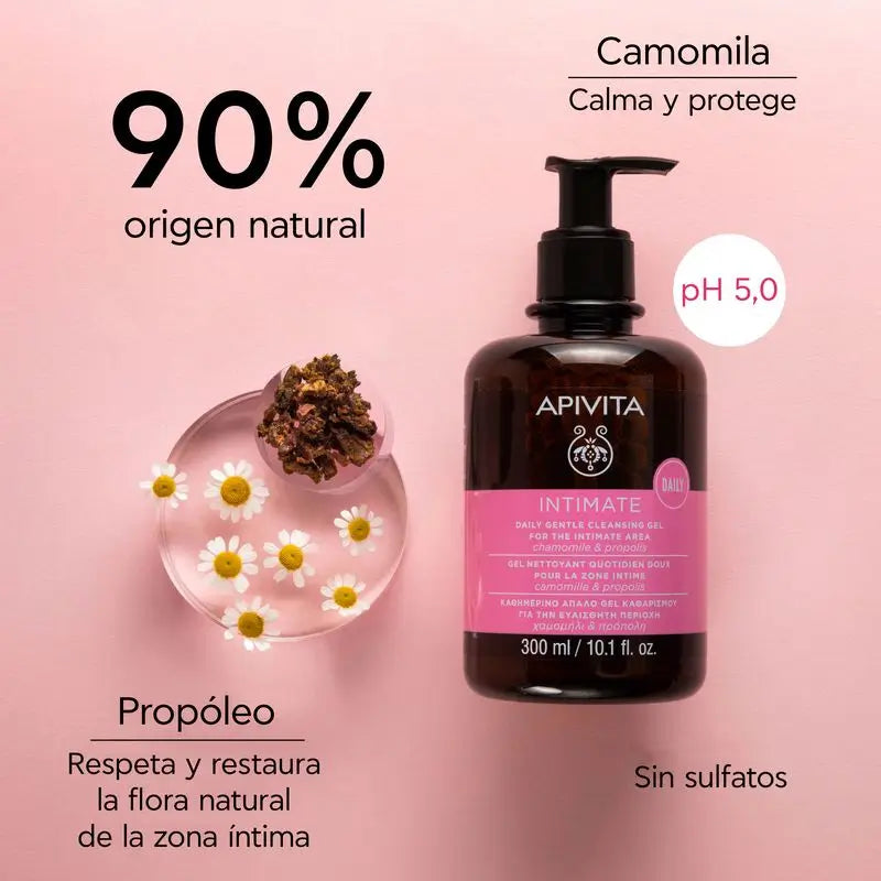 Apivita Intimate Daily Gentle Cleansing Gel mit Kamille und Propolis , 300 ml