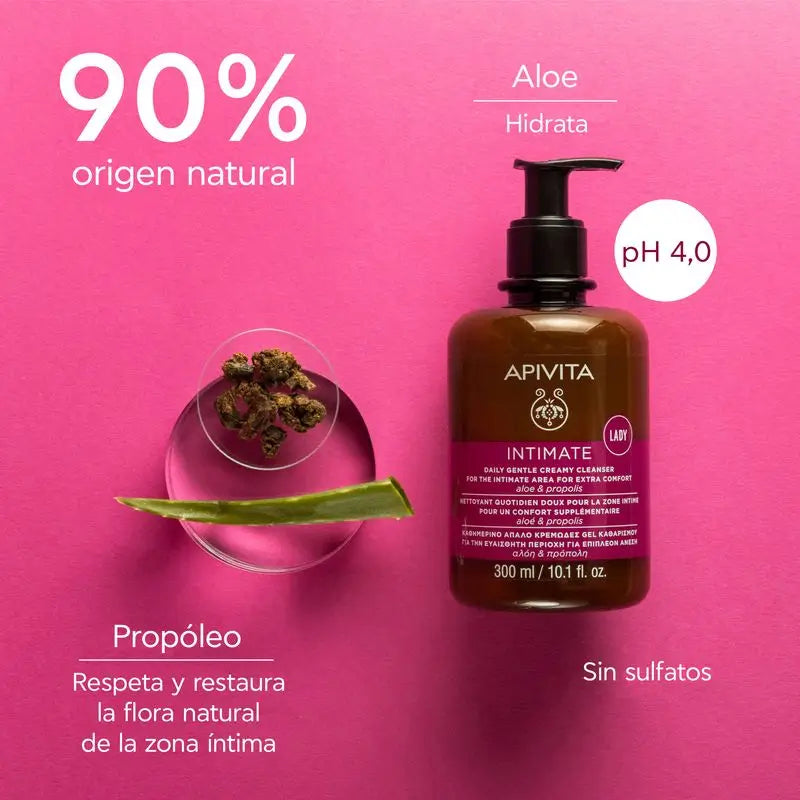 Apivita Intim Sanftes Reinigungsgel Plus mit Teebaum & Propolis , 300 ml