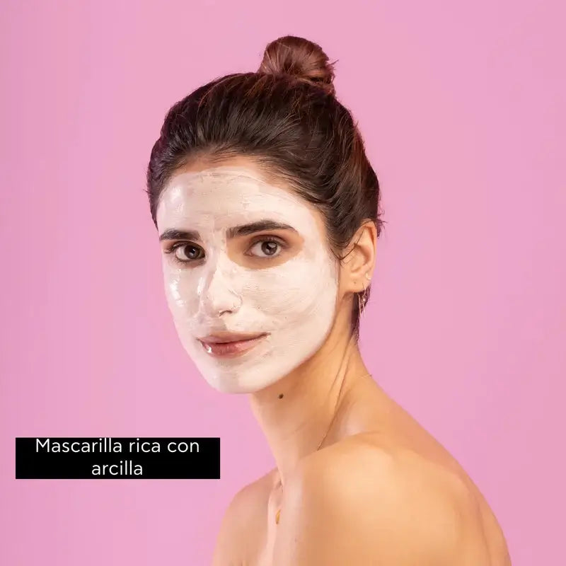APIVITA Express Beauty Sanfte Reinigungsmaske mit rosa Tonerde