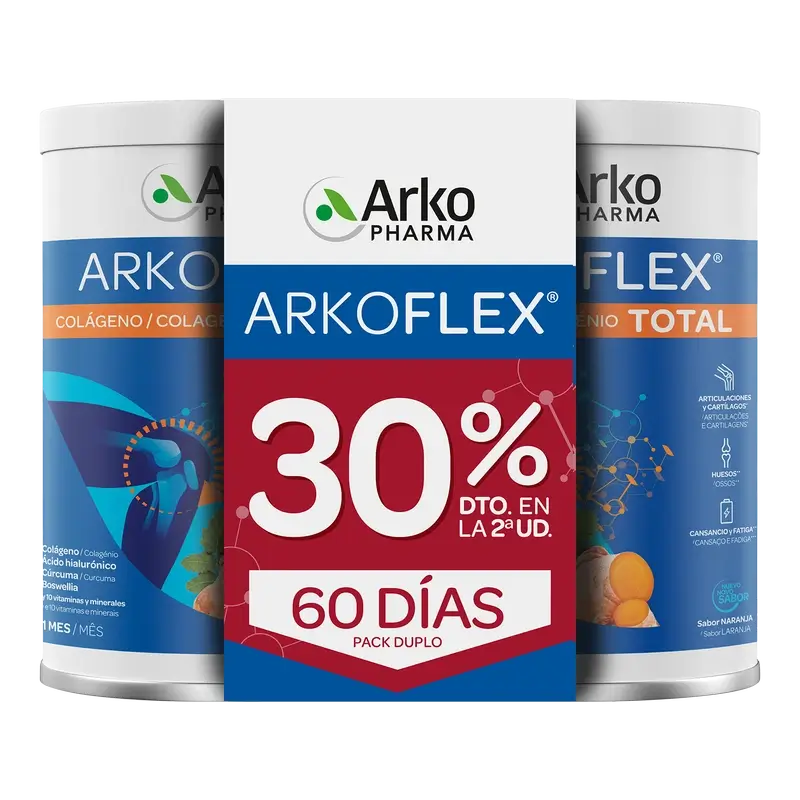 Arkoflex Dolexpert Forte 360º Kollagen Orangengeschmack 390g Arkopharma Pack