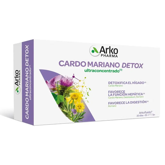 Arkopharma Arkofluido Milk Thistle Detox, 20 vials