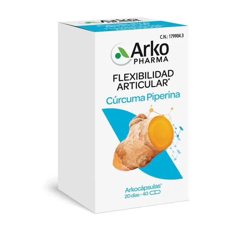 Arkopharma Arkocápsulas Turmeric Bio, 40 capsules