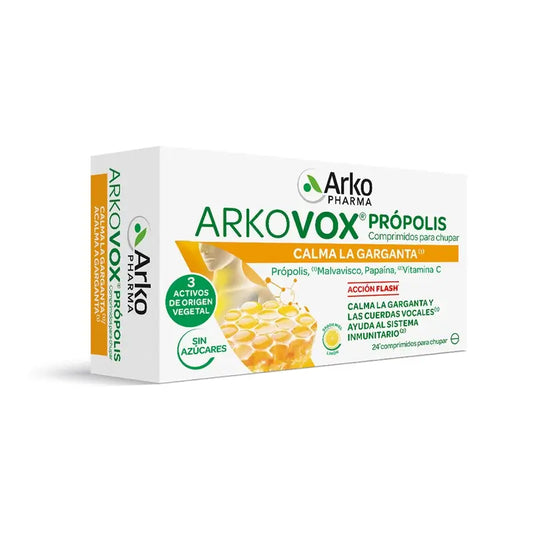 Arkopharma Arkovox Propolis Vitamin C Honey-Lemon flavour, 24 tablets
