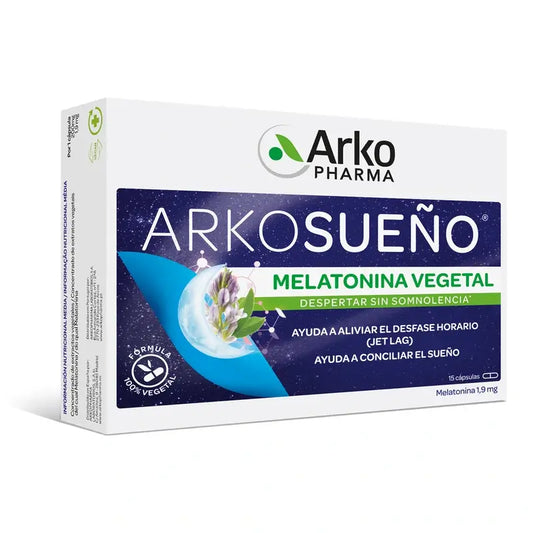Arkopharma Arkosueño Melatonin 100% Vegetal, 15 Capsules