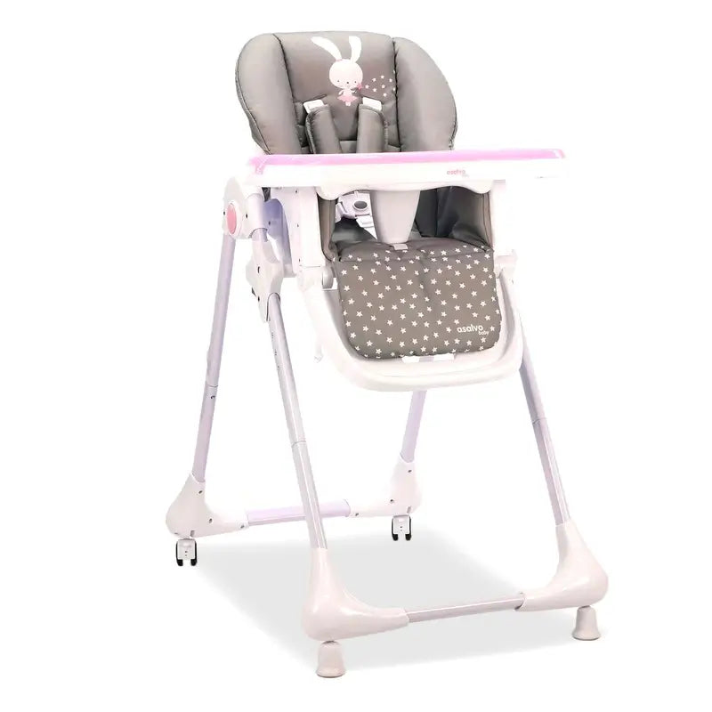 Asalvo Rosa Hase Hochstuhl mit Rädern