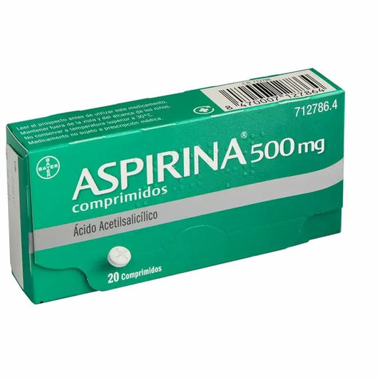 Aspirin 500 mg 20 Tablets