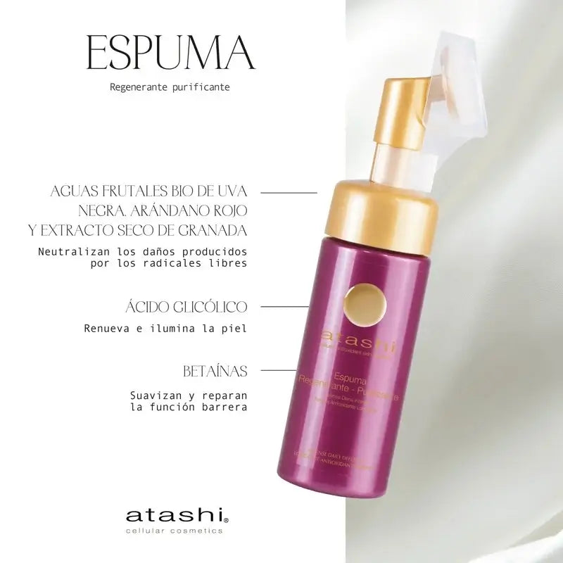 Atashi Antioxidant Longetive Glykolsäure Reinigender Reinigungsschaum 150 ml