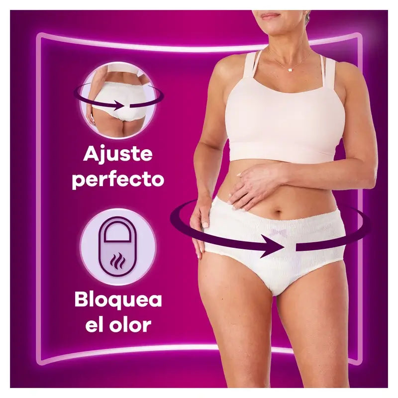 Ausonia Discreet Boutique Inkontinenzslips Beige Plus Größe G, 8 Slips