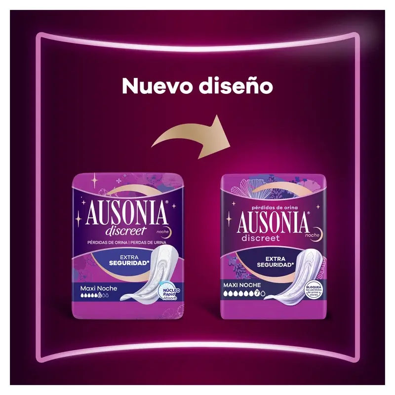 Ausonia Discreet Maxi Nacht Urinverlust Pads, 12 Einheiten