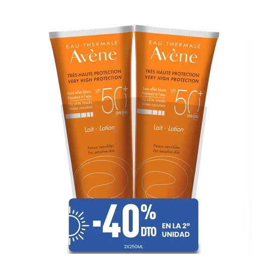 Avène Eau Thermale Milk Spf 50+ Pack 2 X 250Ml