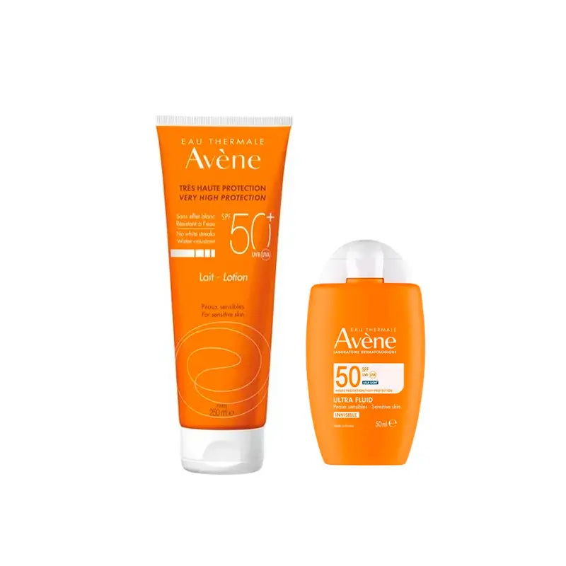 Avène Ultra Invisible Fluid Spf50 50 Ml + Invisible Milk Spf 50 250 Ml