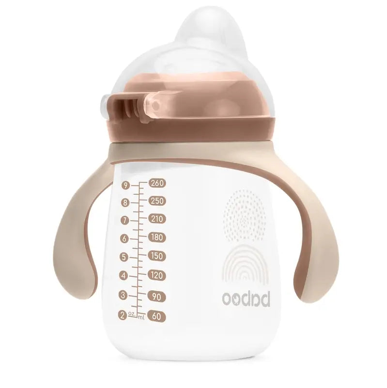 Baboo Au Naturale Silikon Lerntasse mit Mundstück 6+ Monate, 260 ml