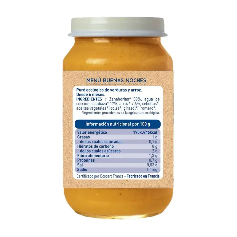 Babybio Gute-Nacht-Karotten-Reis, 200 g