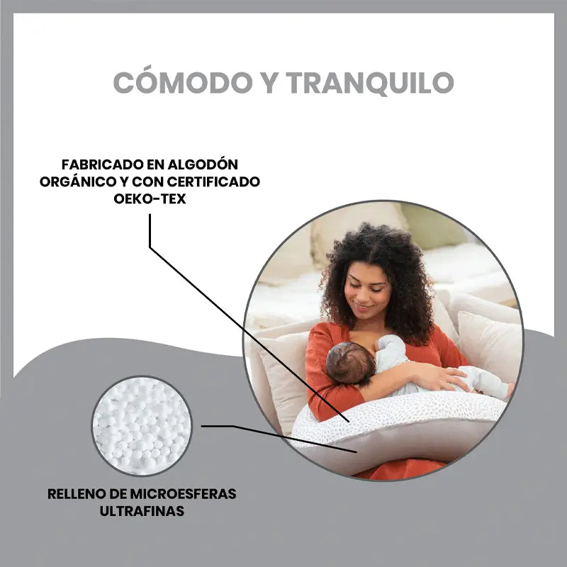 Babymoov Schwangerschafts- und Stillkissen Doomoo Risotto Taupe