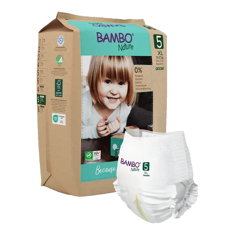 Bambo Nature Pants Windeln Größe 5 (12-18Kg), 19 Stück
