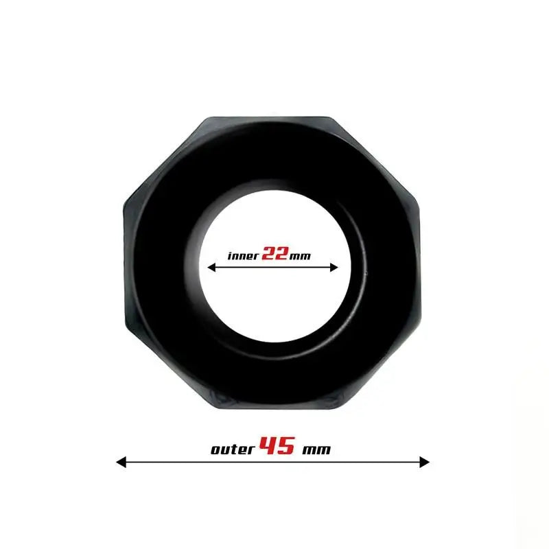 Beast Rings Super Flexible Polygonal Penis Ring 2.2 Cm Schwarz