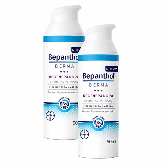 Bepanthol Derma Regenerierende Nachtcreme für das Gesicht, 2er-Pack à 50 ml