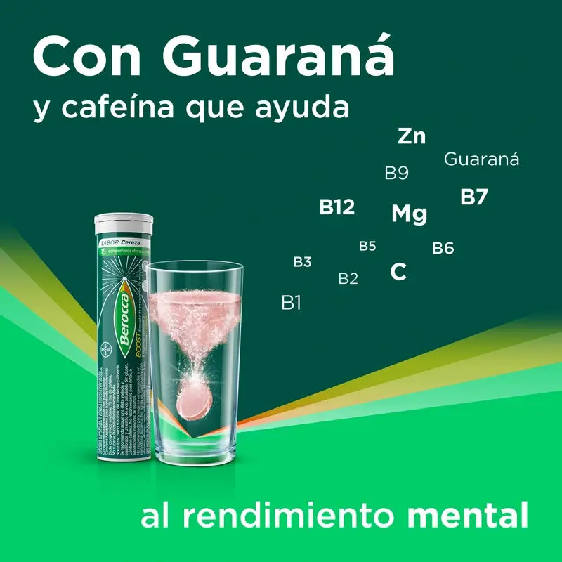 Berocca Boost Magnesium, Vitamine und Mineralien mit Guarana, 30 Brausetabletten