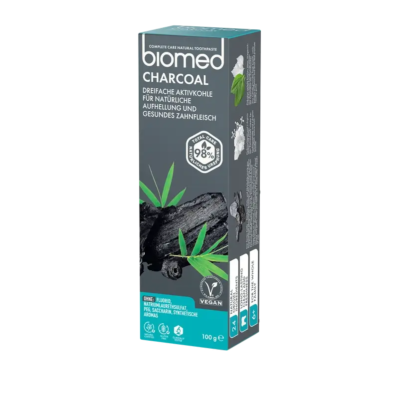 Biomed Holzkohle-Zahnpasta Natur , 100 g